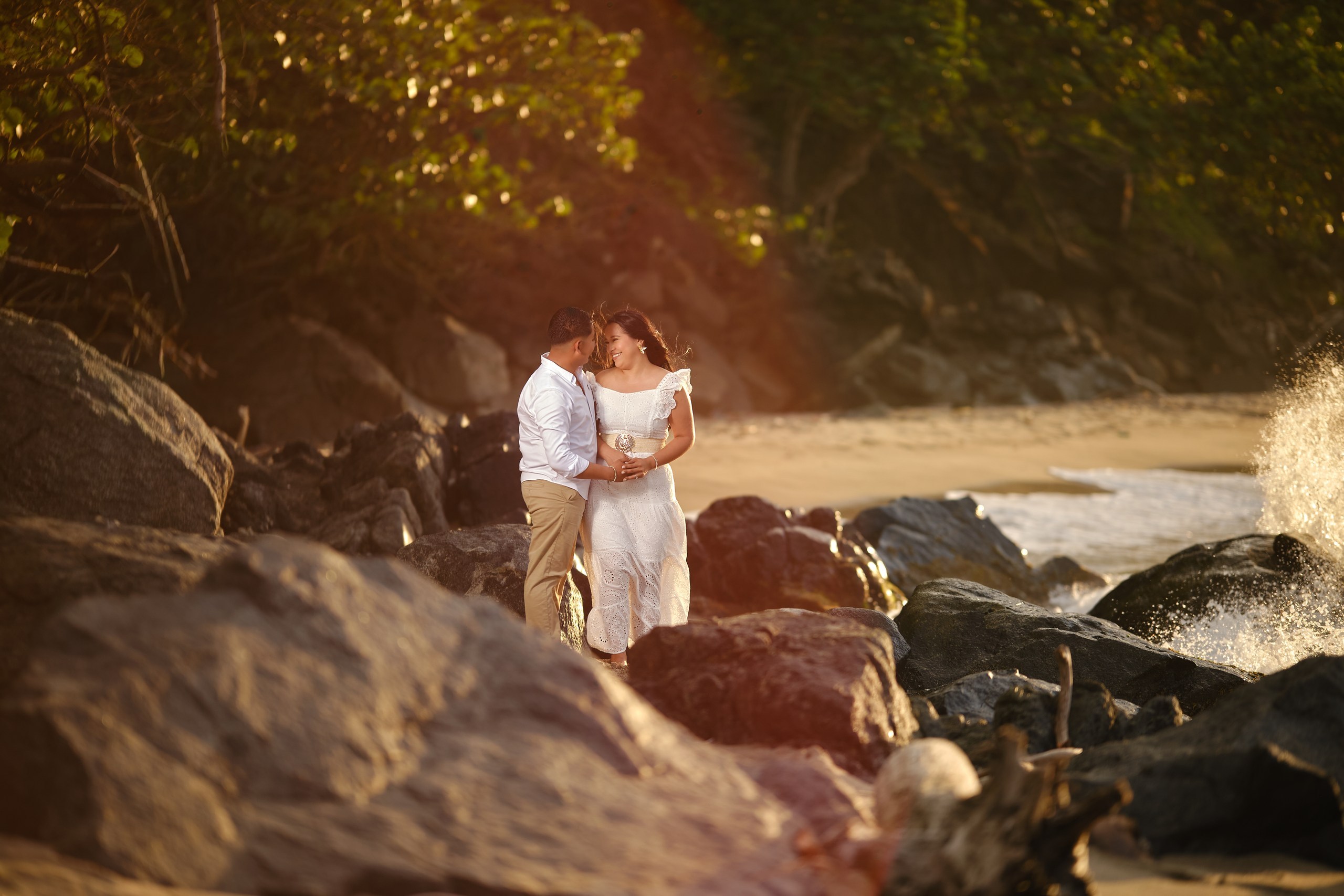 Wilmer y Kenia en la playa, fotografía 1